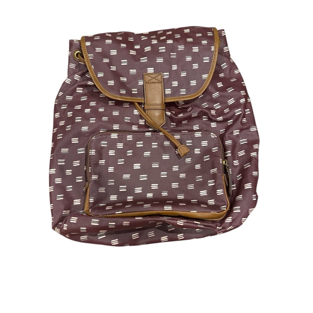 Fossil Maroon Patterned Women's Backpack - image 1